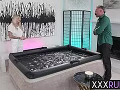 big tits blonde milf taylor wild fucked hard after nuru massage babe rides dick