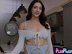 Big tits milf ruby mae strips naked, flaunting her curvy pierced body