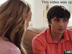 Stepson eyes petite blonde stepmom's tight pussy for fun