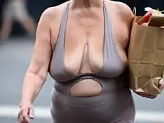 what if busty milfs let massive natural tits bounce braless outdoors in public - ai compilation 6?