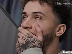 tutoring turns threesome, wanna see blonde milf cumshot facial in glasses?