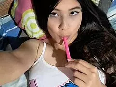 Horny Latina Niñera Milks Explosive Double Cum in Passion