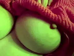 Italian milf Artemisia Love displays juicy bouncing boobs up close