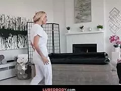 diego's first massage gets wild as andi avalon deepthroats his monster cock