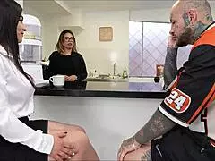 i sneak fuck this juicy whore doggystyle while wife sleeps no clue creampie end