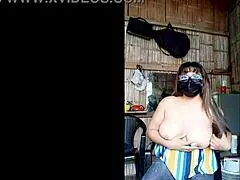 Sexy stepsister whore shows off her big natural tits online