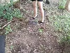 i uh caught stepmom fingering oily pussy bottle in jungle