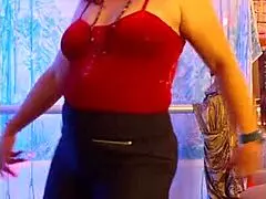 Hotwife Steffi dances her wet pussy in business casual tease