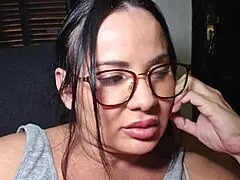 Latina stepmom mesmerized by stepson's monster cock during TV time