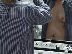 beautiful stepmom touches pussy erotically making my cock rock hard