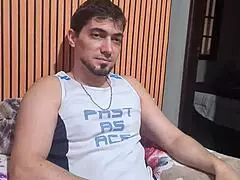 Latina stepmom mesmerized by stepson's monster cock during TV time