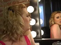 busty blonde wife ties up alt hubby then pegs him rough with strapon.