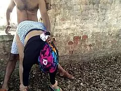 Indian Stepmom Gets Hard Fucked Bent Over Doggystyle by Stepson in Jungle Forest Outdoor Cheating Sex