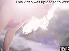 stranded blonde milf hitchhiker meets stud and they get busy outdoors outdoors