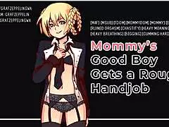 s good boy... you deserve this rough handjob from mommy