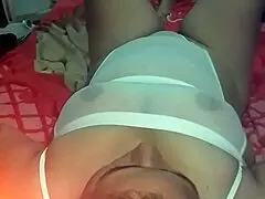 Latina milf rides cock missionary style deep