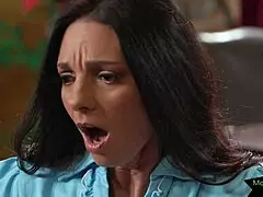 whoa tiny teen lesbian gets seduced fingered by hot stepmommy babe 😘