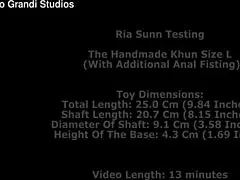 ria sunn tries out huge handmade toy with extra anal play twt381