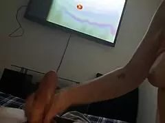 scared bestie in panties mounts me during horror flick