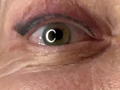 mature lady gets facecum with huge load right on her eye