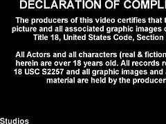 Slutty hotwife gulps cum in messy blowbang frenzy