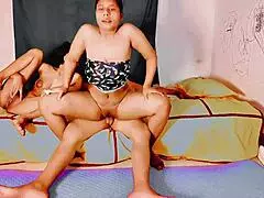 Desi indian threesome ffm skinny petite tight pussy fisting face fucking missionary bent over quickie