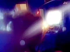 blonde hotwife grabs her bull's monster cock feet in heels and sucks it deep with dirty talk handjob