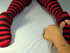 Intense Soles Massage Strips Socks for Wild Tickling Torment