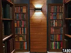 Busty Latina Milf Librarian Puck Lures Babe for Pussy Licking Lesbian Action