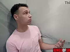 stepmom blonde milf begs fat old-young guy to join shower for taboo natural tits blowjob.