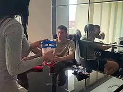 colombian milf trades lunch for brutal ass pounding and deep gagging domination