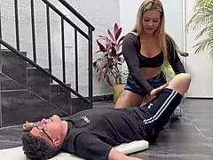 Colombian MILF trainer rides my thick cock to orgasm