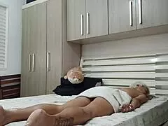 hey i got hired for a massage but the hot milf owner begged for my happy ending load