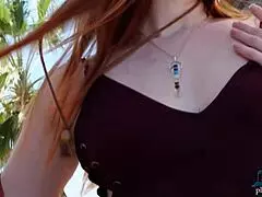 damn that southern redhead milf krystal kitten looks hot naked and wet outside 😍🌧️