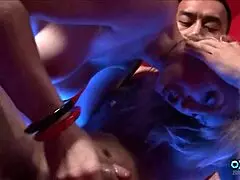 busty blonde, ready to bounce that tight shaved ass down on my throbbing cock at the bar?