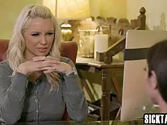 lusty milf kenzie taylor dives into horny teen serena blair with wild pussy licks and fingering fun