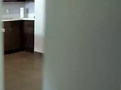 russian milf's fake huge tits heave as stepson catches her with massive boner