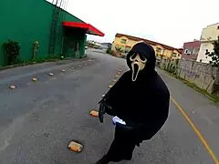 yo linda's fat bbw body gets pounded hard by the halloween intruder freak