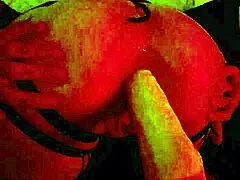 she tests anal fuck machine in bedroom closeup