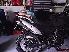 milf lolly dames rides handyman james angel's cock after footjob tease