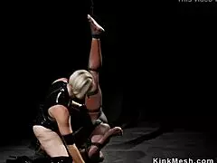 Suggestive Ebony Slut's Tight Ass Tempted by Kinky Lesbian Milf's Banging Domination