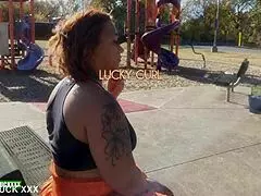 Nicole Santana Fucks Big Booty Black Milf In Playground Car