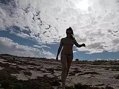 hey honey, watch my cock tease on this nude beach again?