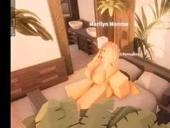 omg 😍 busty roblox blonde teen slut gets her big tits and ass destroyed by stepdad on beach!!