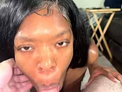 munro blaxxx bends over for ebony wife munro's second massive interracial creampie pounding