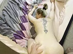 jumping on stepson's huge cock begging him fuck me hard creampie inside