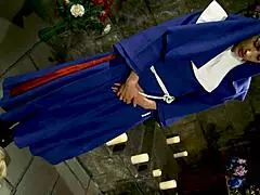 Naughty Dominatrix Nun Angel Long Fucks Cum from Katie K