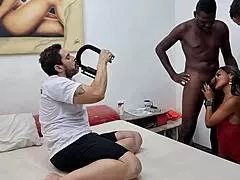 mrs ker fucks two guys while cuck husband watches close