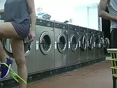 damn i'm sucking this huge black cock at college laundry in sheer top, voyeur pt1!!