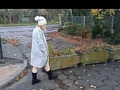 i couldn't resist ripping clothes for public tit flash and striptease outdoors
